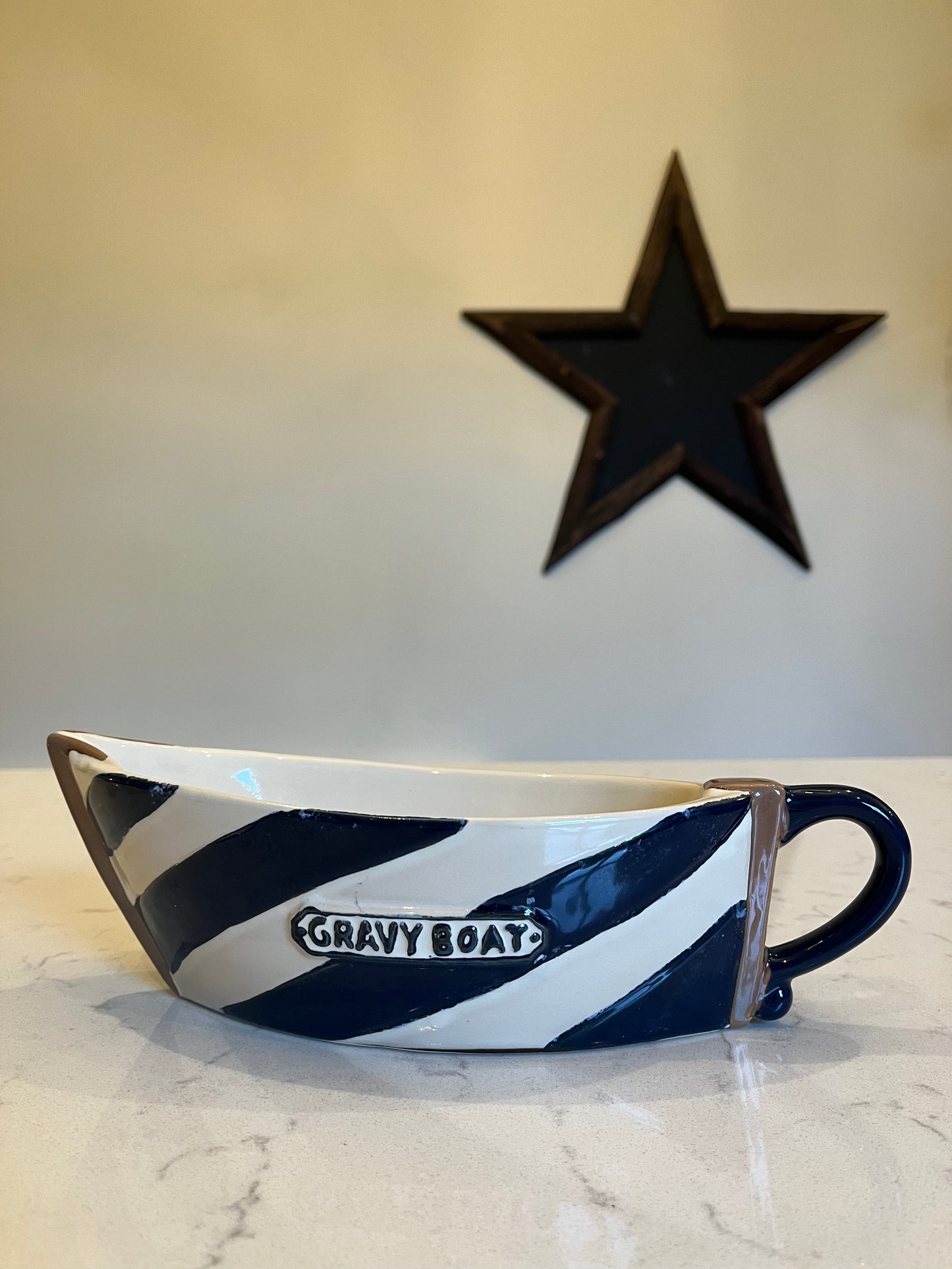 Large nautical gravy boat